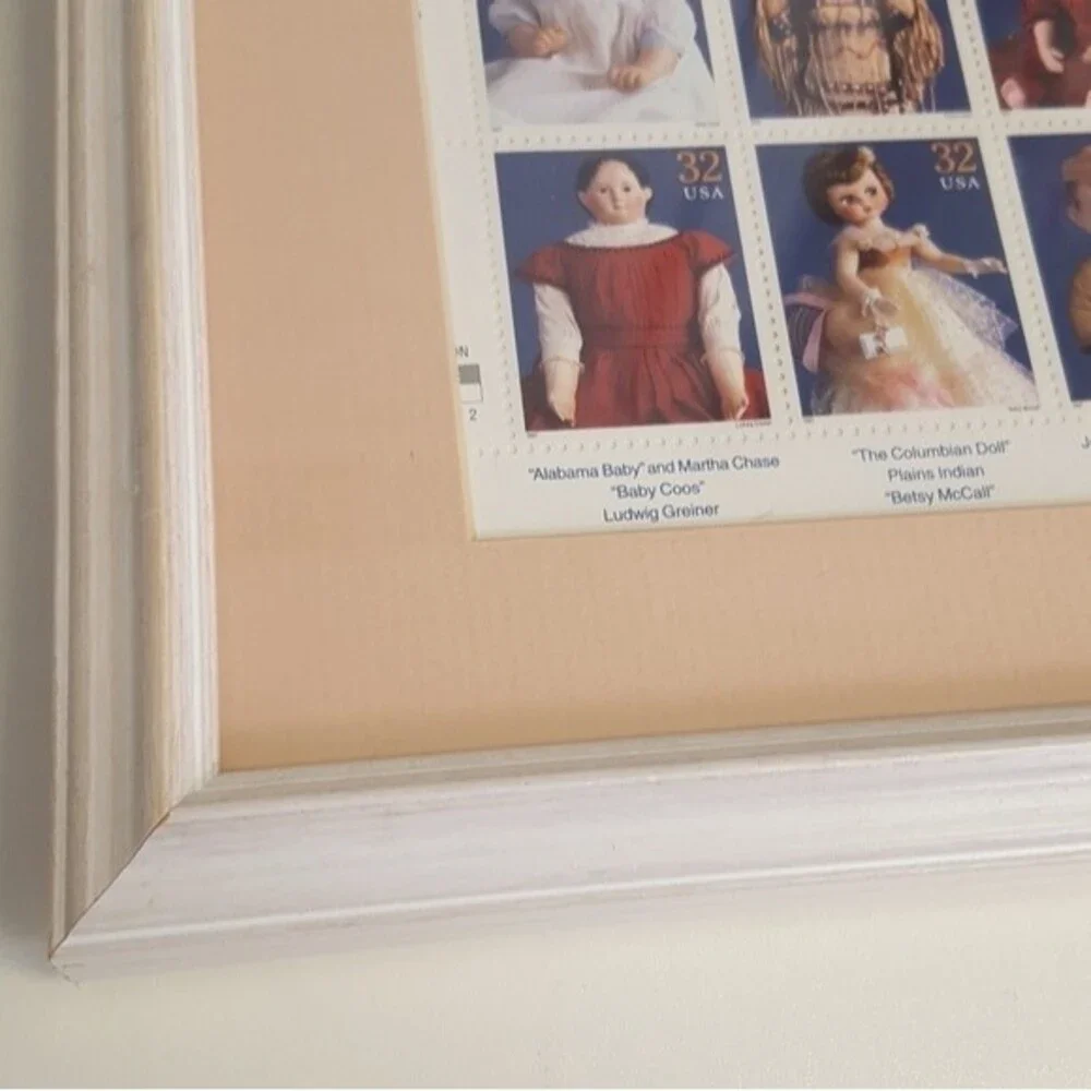 Classic American Dolls Collectible Postage Stamp 32 Cent Sheet Framed